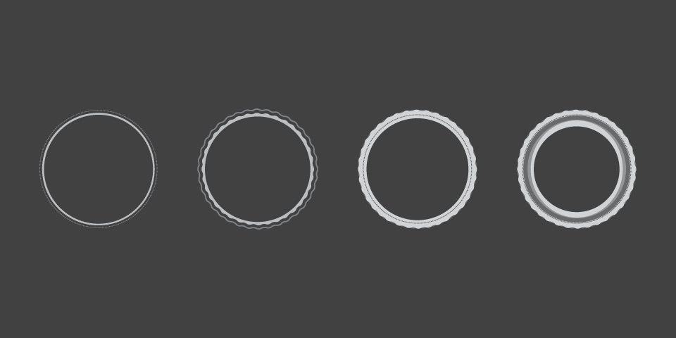 3Wine logo design process: circle study