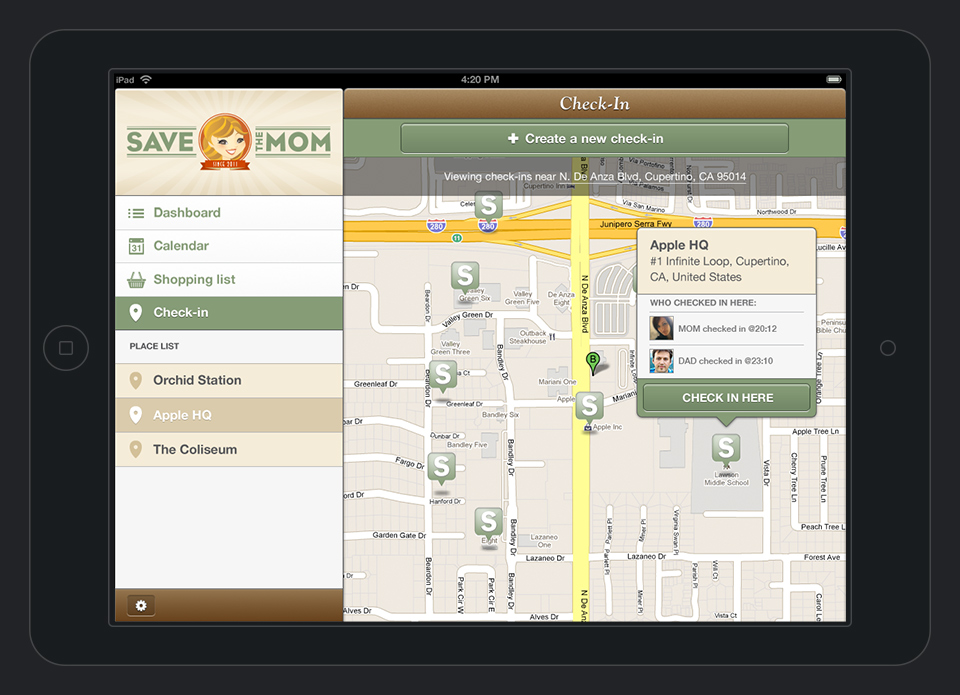 Save The Mom - Check In