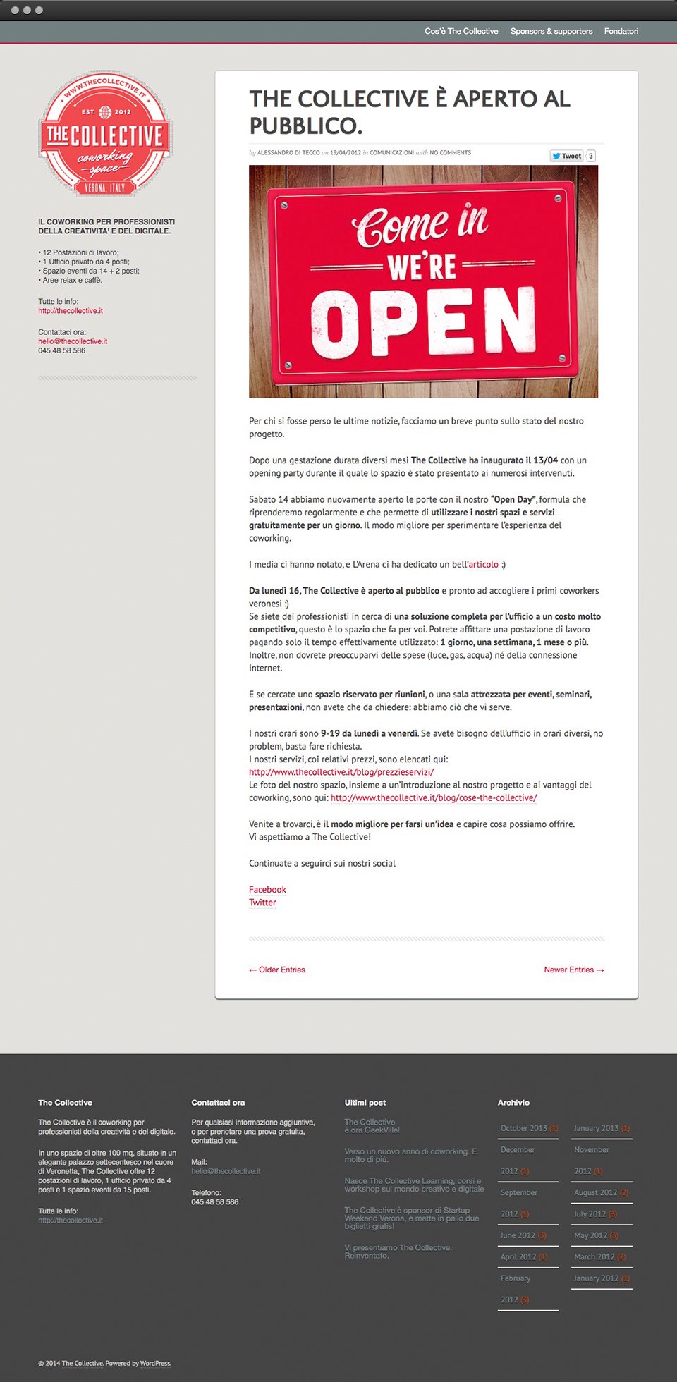 The Collective - Blog Layout (WP customization)
