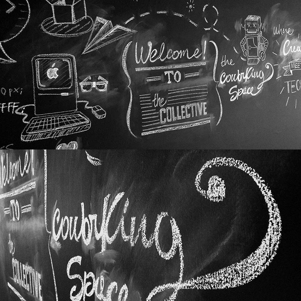 The Collective - Blackboard drawing