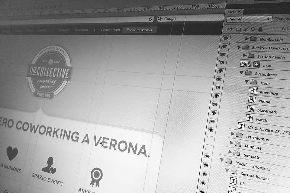 The Collective - Website Photoshop mockup